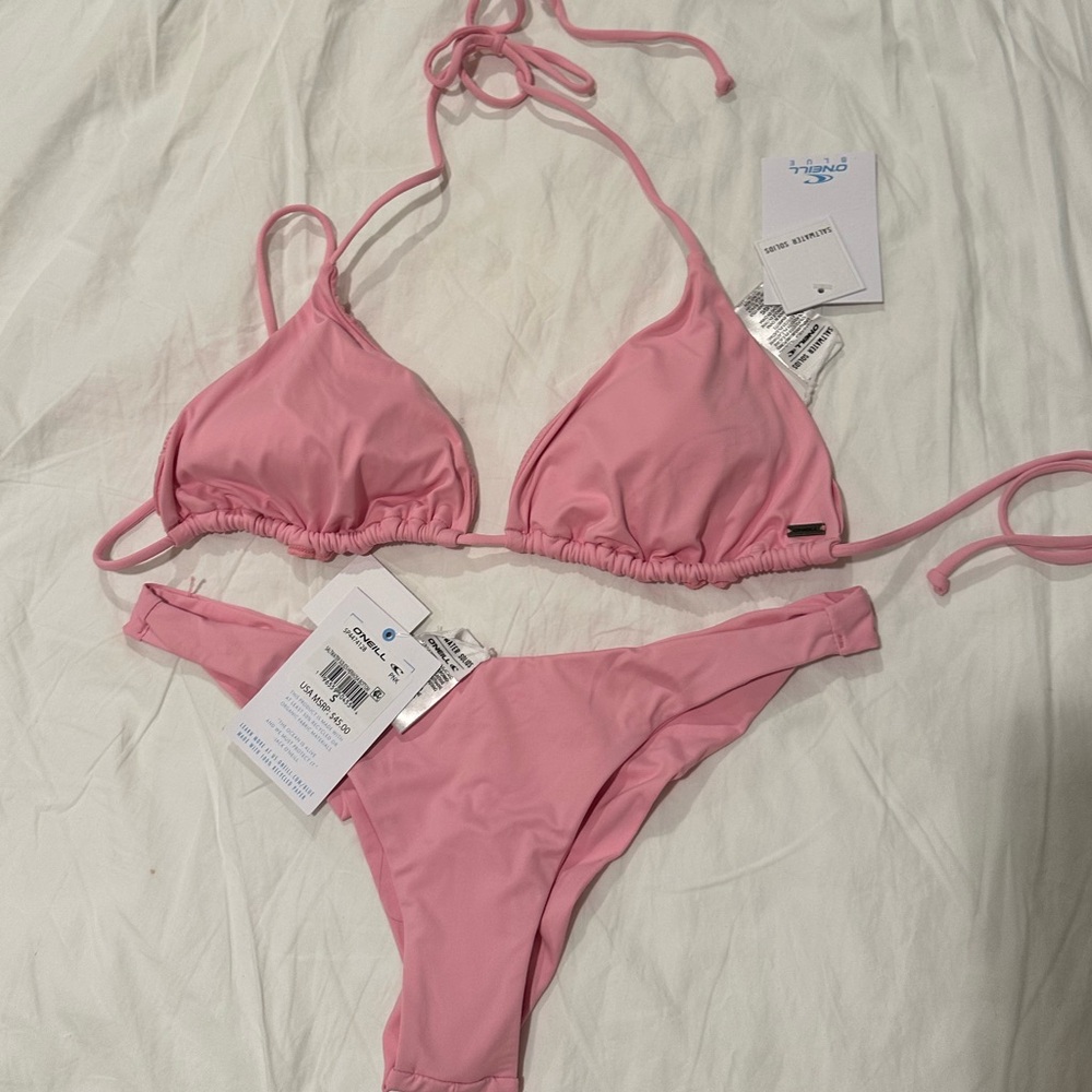 O’NEILL pink bathing suit size L top size S bottoms NWT